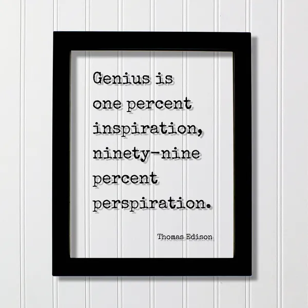 Thomas Edison Inspiration Quote Art Print