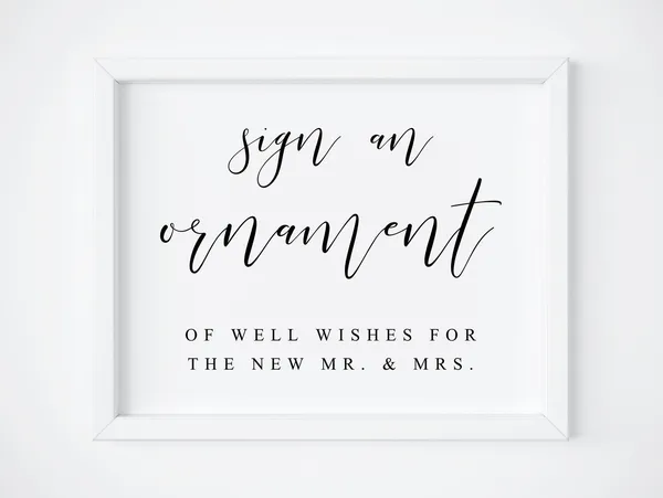 Ornament Guestbook Sign, Wedding Reception Art Print