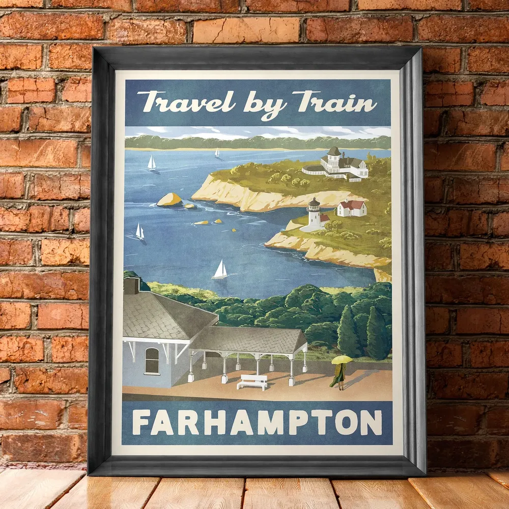 Farhampton Retro Vintage Travel Poster
