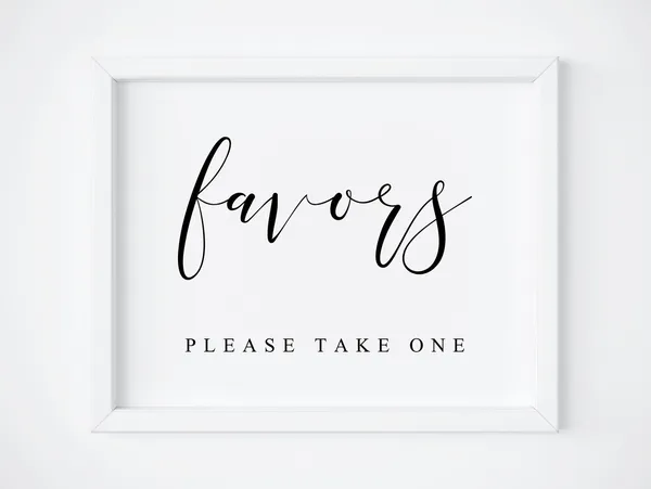 Wedding Favors Sign, Please Take One, Art Print