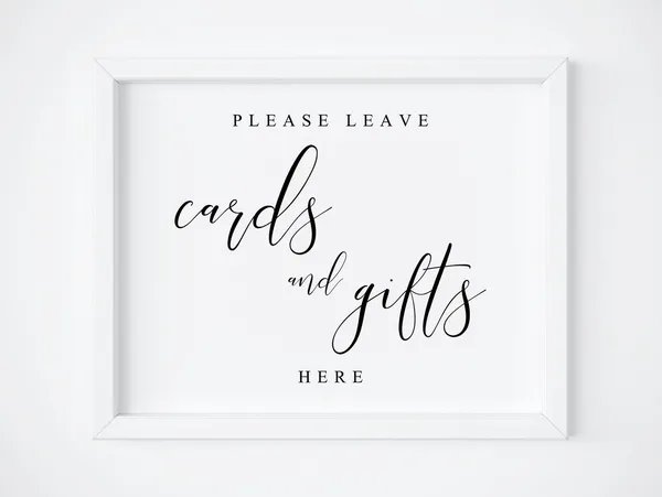 Cards And Gifts Wedding Sign, Card Table Decor