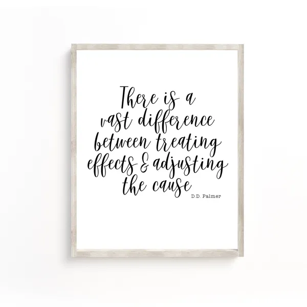 Chiropractic Sign Poster Art, D.D. Palmer Quotes