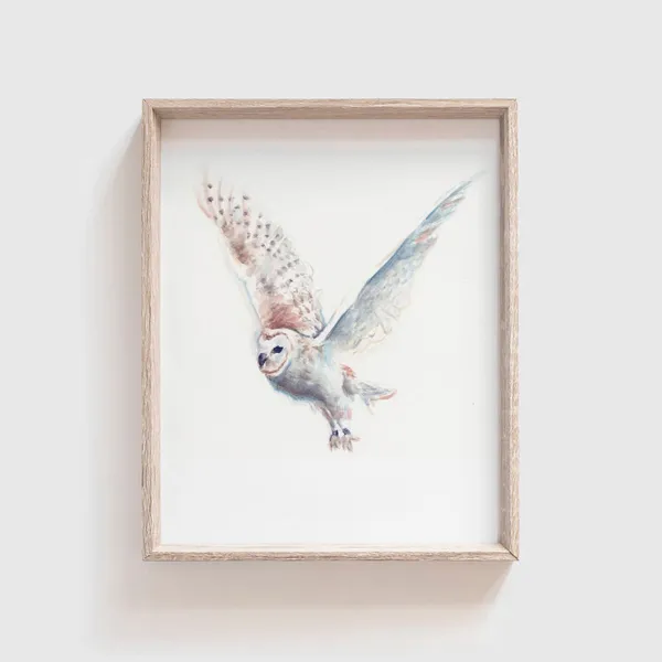 Arctic Owl Art Print, Baby Room Nursery Decor