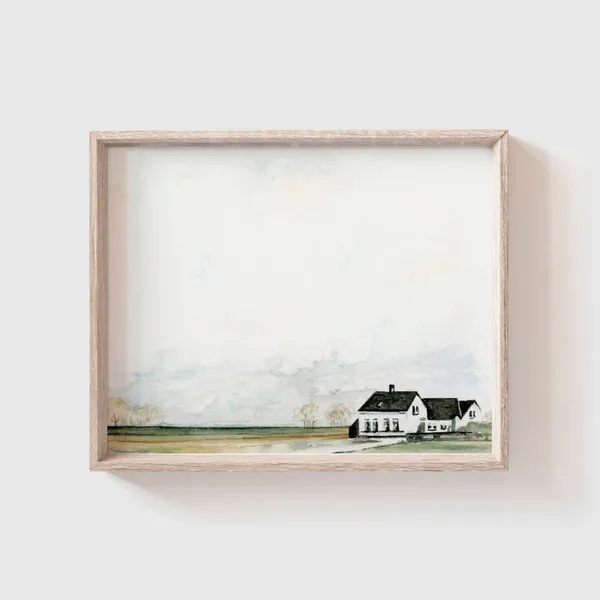 Farmhouse No 1 Art Print, Modern Farmhouse Decor