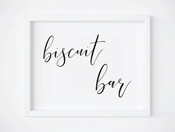 Biscuit Bar Sign Wedding Breakfast Party Poster
