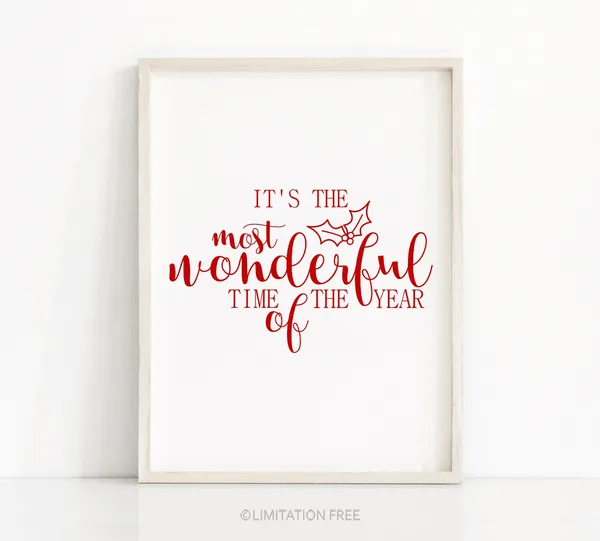 Instant Christmas Wall Art Poster Print
