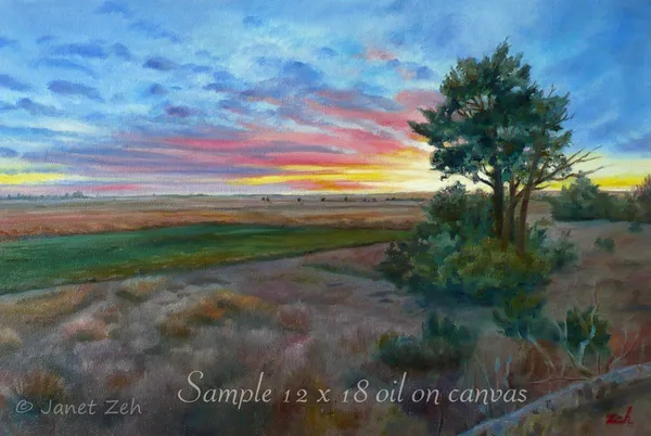 Custom Landscape Oil Painting, Seascape Nature Art Print