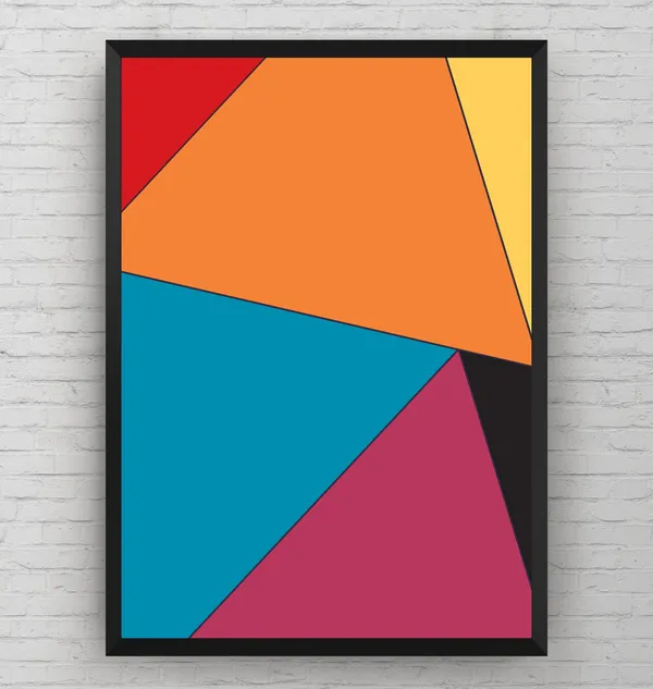 Geometric Abstract Poster, Scandinavian Decor