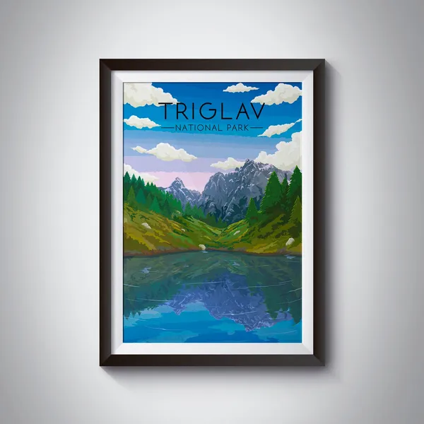 Triglav National Park Travel Poster, Julian Alps