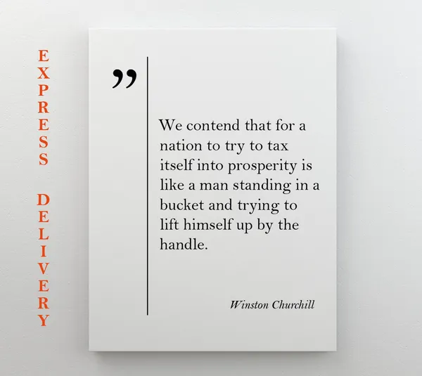 Winston Churchill Motivational Wall Art Print