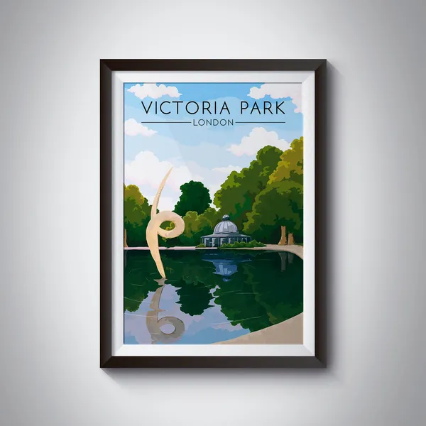 Victoria Park Poster, East London Travel Poster