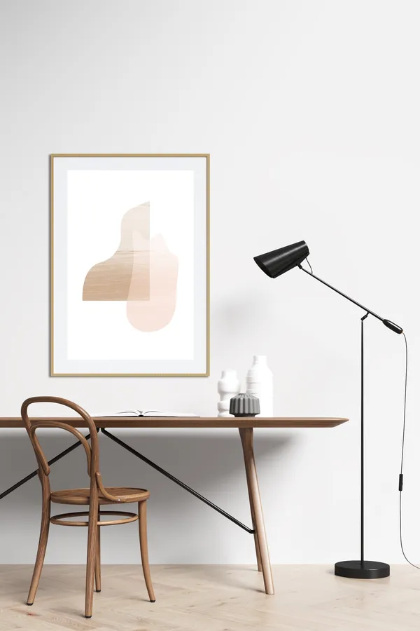 Abstract Art Print, Neutral Beige Modern Decor