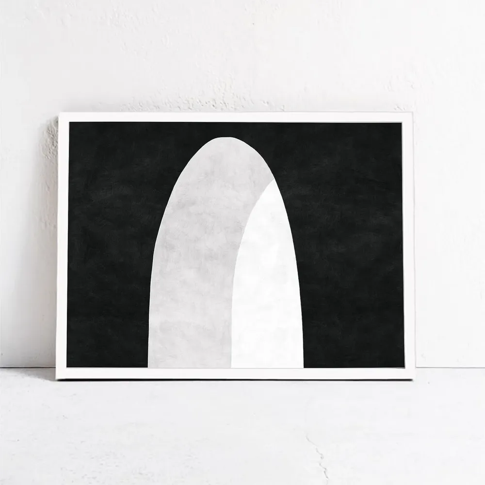 Black And White Arch Print, Scandi Poster