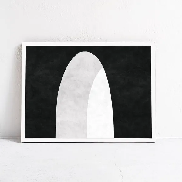 Black And White Arch Print, Scandi Poster