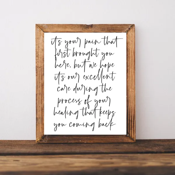 Chiropractic Office Decor Poster, Clinic Wall Art
