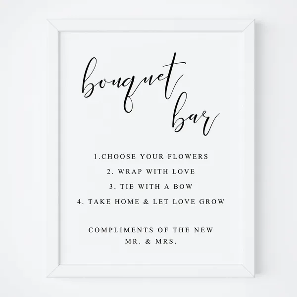 Let Love Grow Wedding Reception Sign Art Print