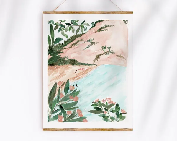 Beach Day Art Print, Sabina Fenn Illustration
