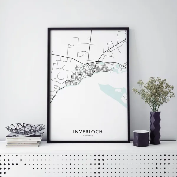 Inverloch Victoria Australia City Map Travel Poster