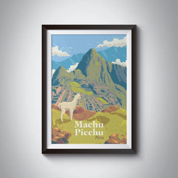 Machu Picchu Peru National Park Travel Poster