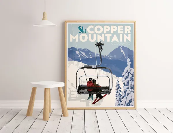 Copper Mountain Colorado Travel Poster Art Print