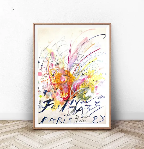 Modern Abstract Museum Exhibition Poster, Paris Print