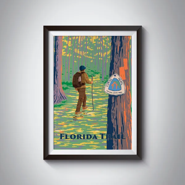 Florida Trail Travel Poster, National Scenic Trail