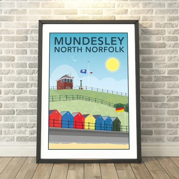 Mundesley North Norfolk Travel Poster, Memory Capture