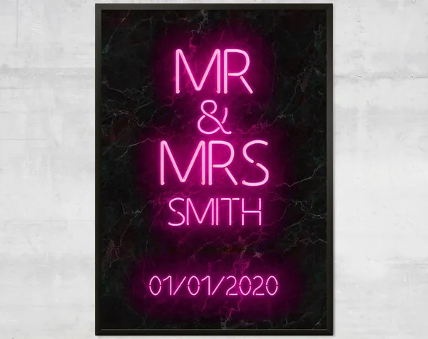 Personalized Wedding Gift Custom Neon Sign Party