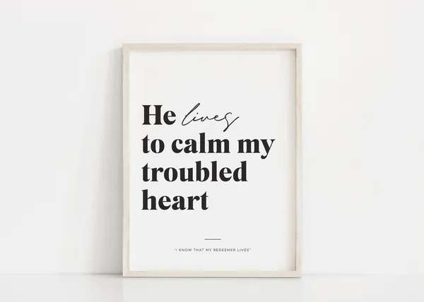 I Know That My Redeemer Lives LDS Quote Poster