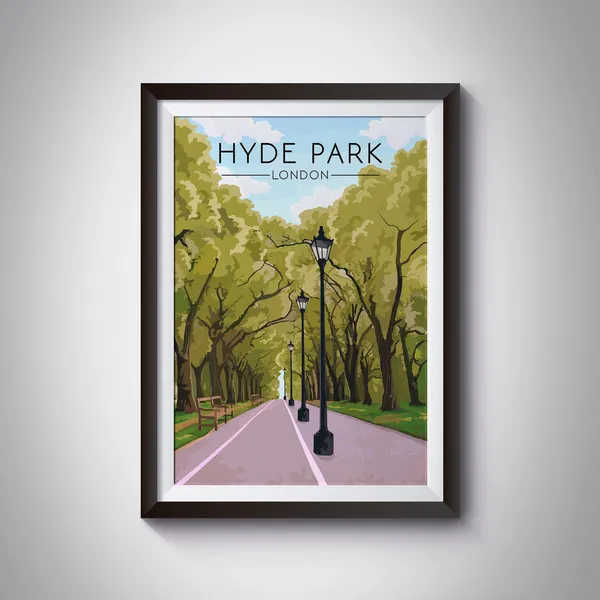 Hyde Park London Travel Poster, Royal Parks