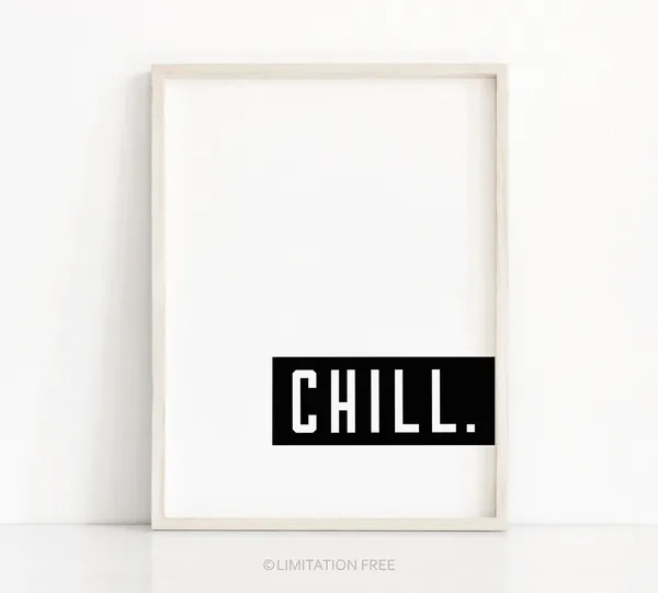 Instant Art Modern Minimalist Typography Art Print