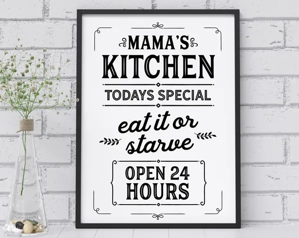 Farmhouse Kitchen Wall Art Print, Kitchen Decor
