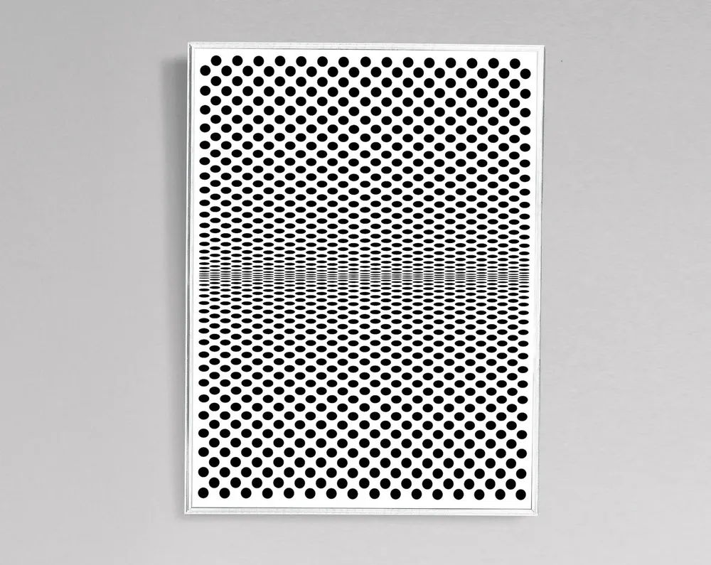 Optical Illusion Black And White Art Print - Image 3