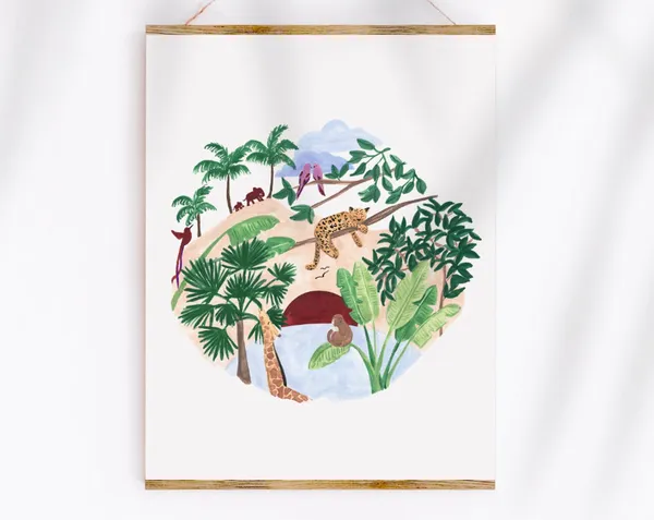 Flora Fauna Art Print, Sabina Fenn Tropical Earth
