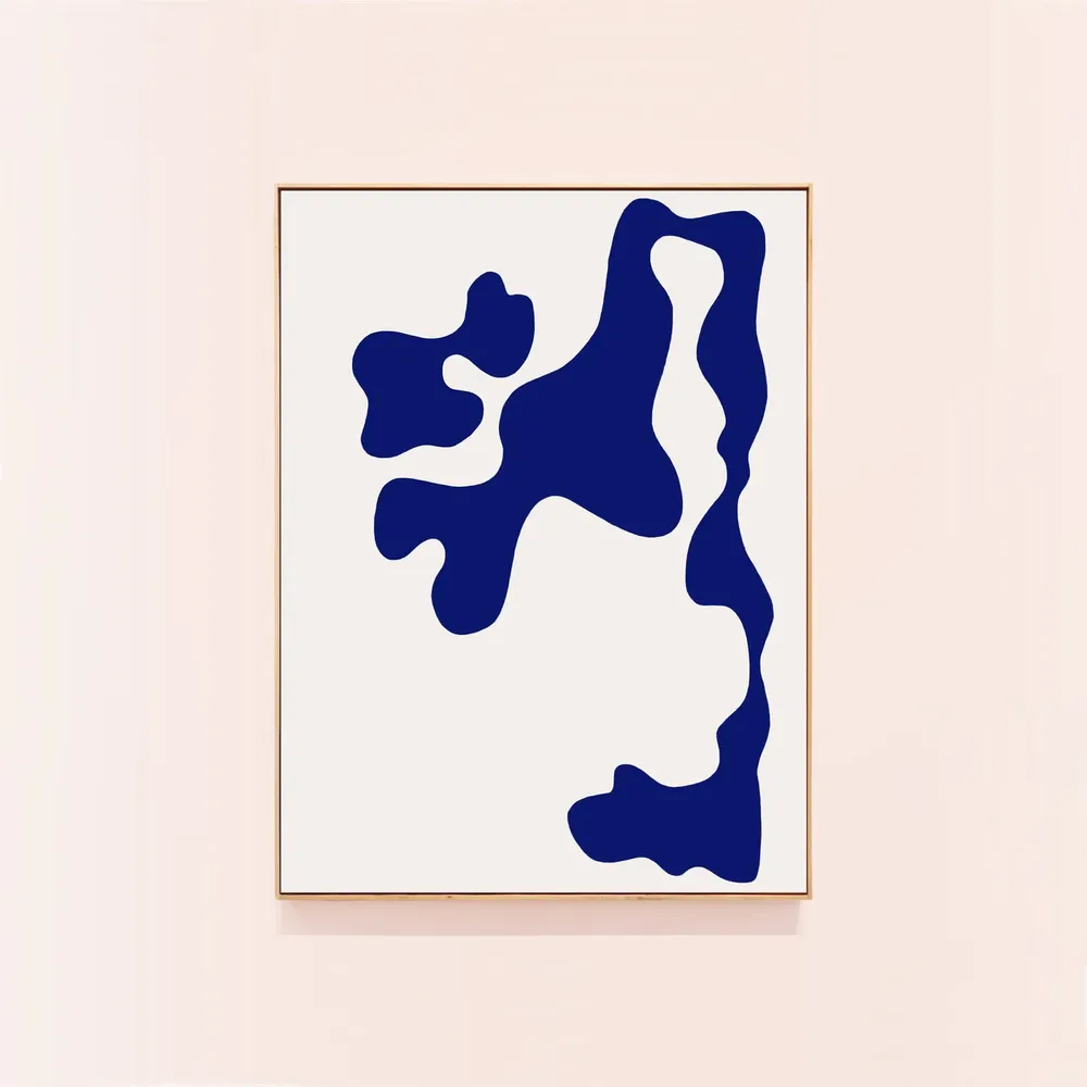 Blue Abstract Art, Contemporary Poster - Image 3