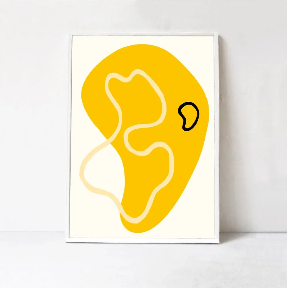 Mid Century Modern Abstract Shapes Poster Print