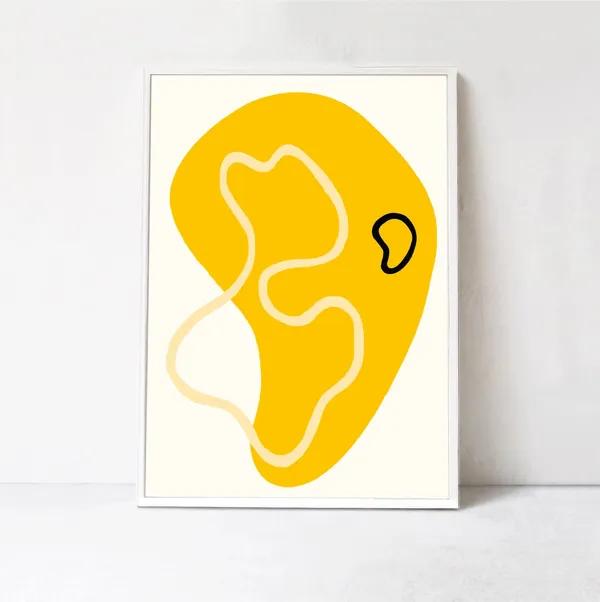 Mid Century Modern Abstract Shapes Poster Print