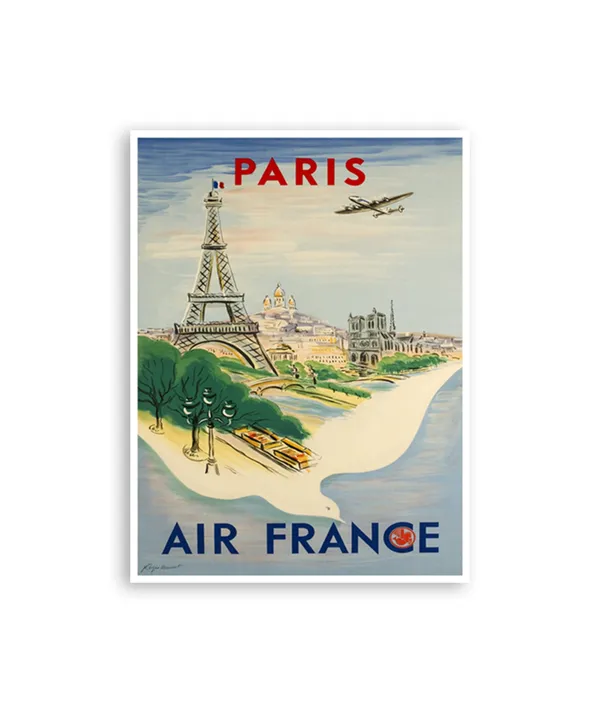 Paris Vintage Travel Poster, French Home Decor