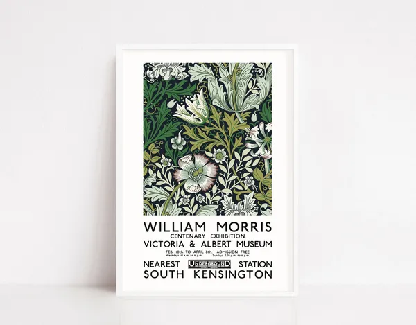 William Morris Vintage Exhibition Poster Art Print