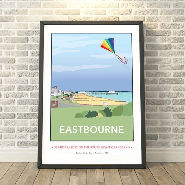 Eastbourne Promenade, East Sussex Travel Poster