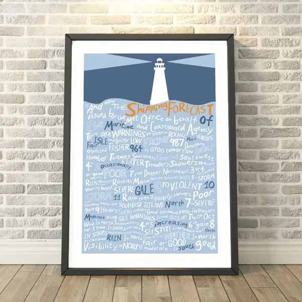 And Now The Shipping Forecast Travel Poster