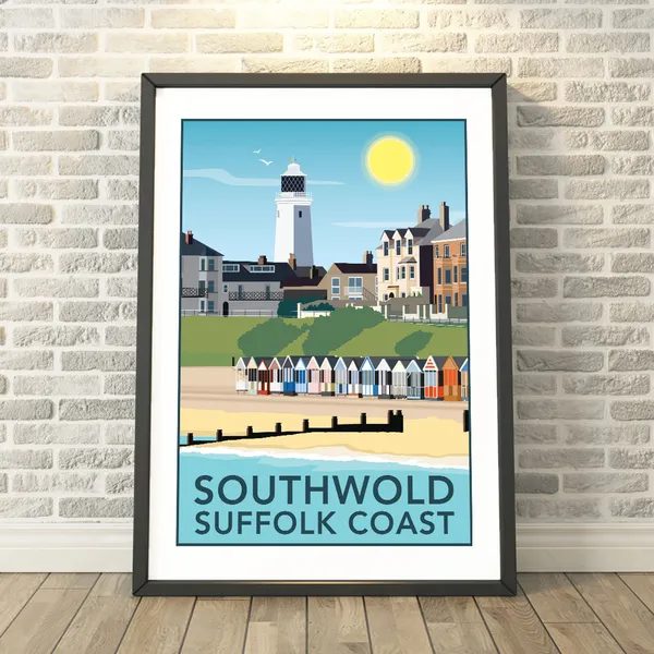 Southwold Suffolk Travel Poster, Memory Keepsake