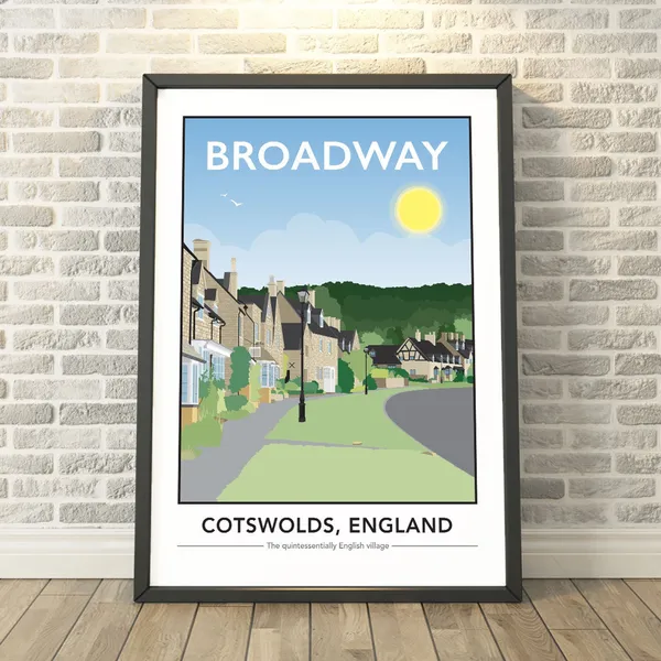 Broadway Cotswolds Worcestershire Travel Poster