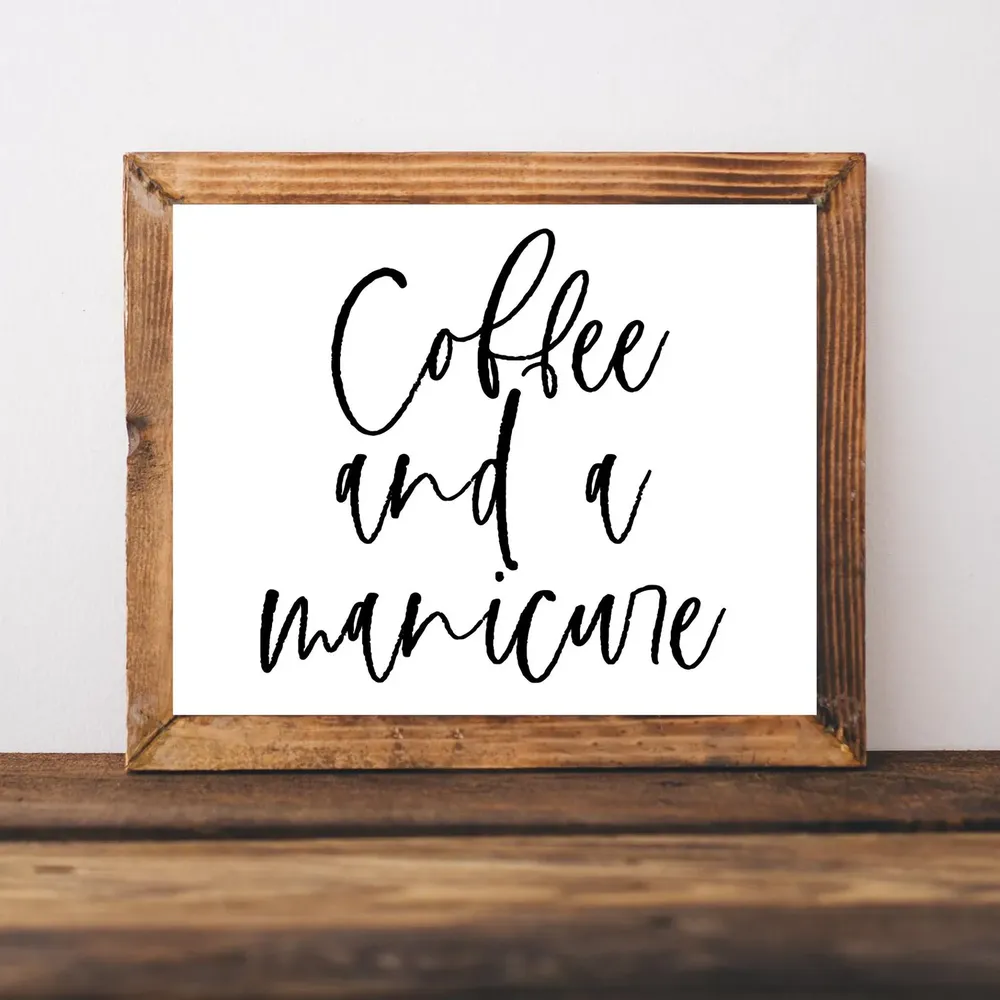Nail Salon Decor Welcome Sign Art Print