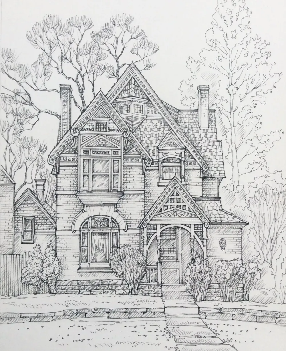 Custom House Sketch From Photo, Home Portrait Art Print - Image 3
