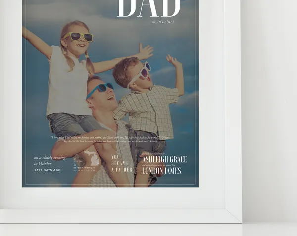Father's Day Custom Photo Print, Gift for Dad