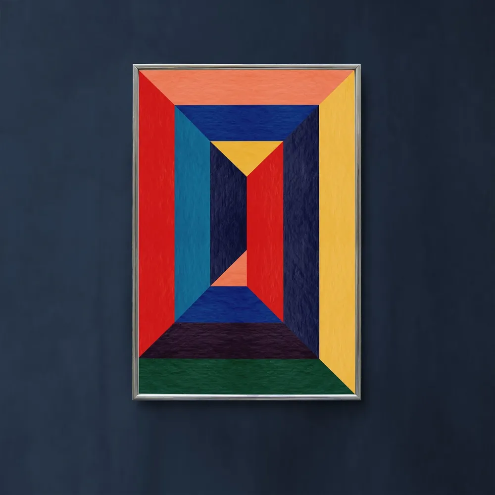 Colorful Abstract Geometric Poster Art Print - Image 2