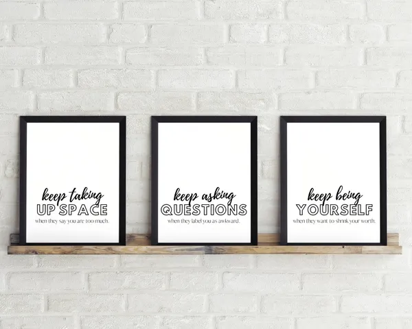 Feminist Quote Poster, Empowered Women Wall Art