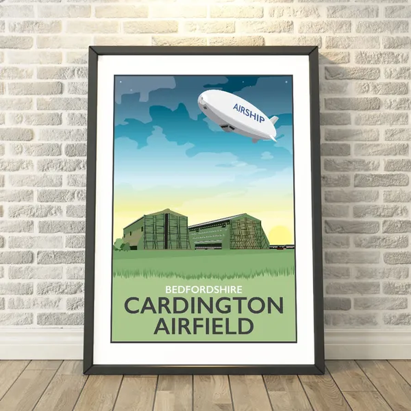 Cardington Airfield Bedfordshire Travel Poster