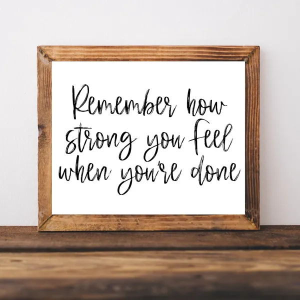Fitness Quote Art Print, Gym Exercise Decor